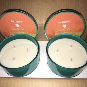2 sunset citrus candles